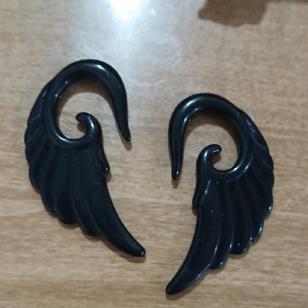 Black Wing Earrings